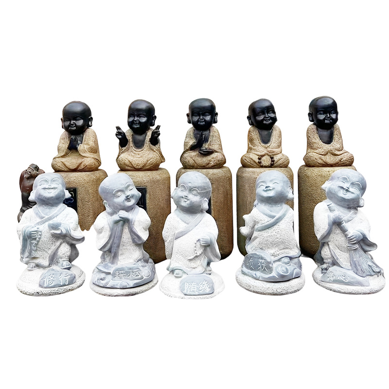Zen Gardening Tools - Little novice monk ornament Scenic garden