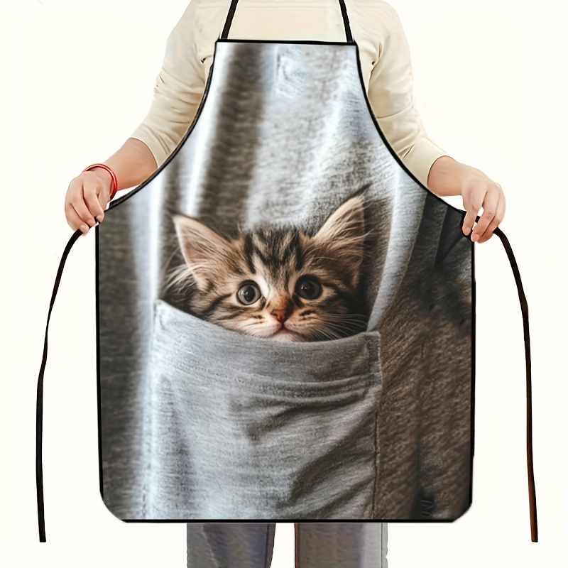 Gardening Tools For Women - 1pc Cute Kitten Pattern Neck-Hanging Apron