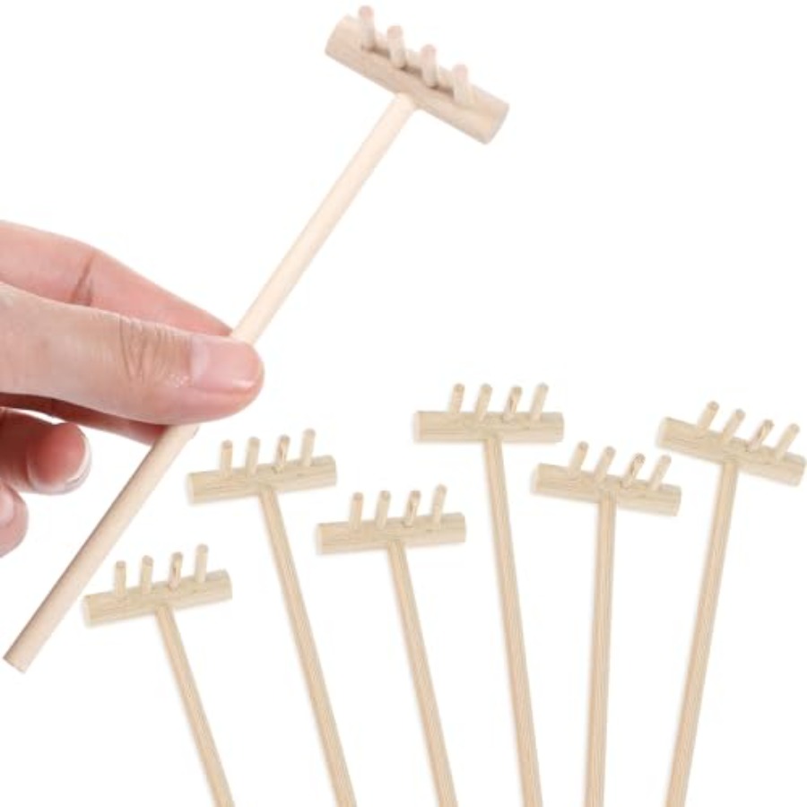 Zen Gardening Tools - 7pcs Miniature Tabletop Rock Sand Zen