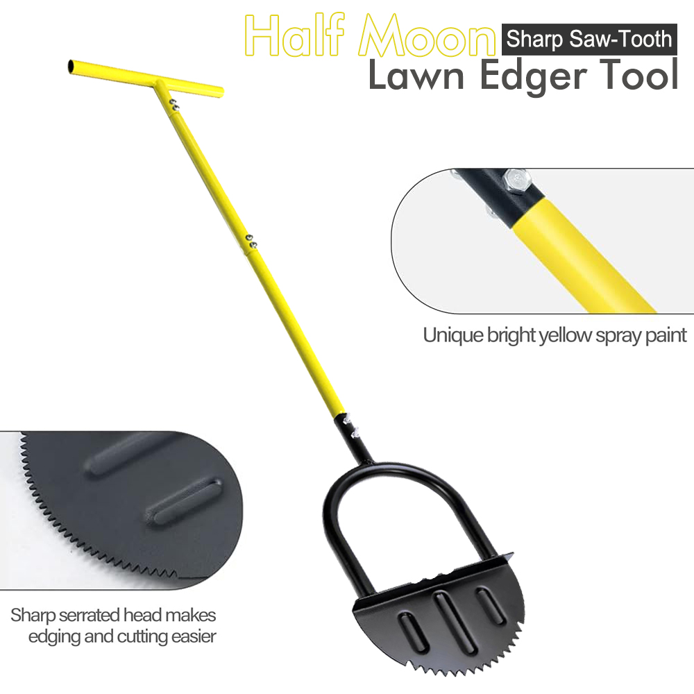 Gardening Tools Edger - Half Moon Lawn Edger with Long