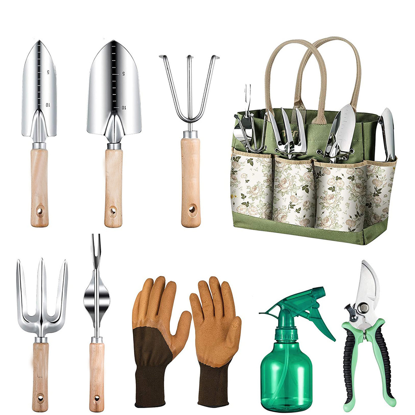 9-Piece Gardening Tool With He - Gardening Tools For Women ulasan dan harga