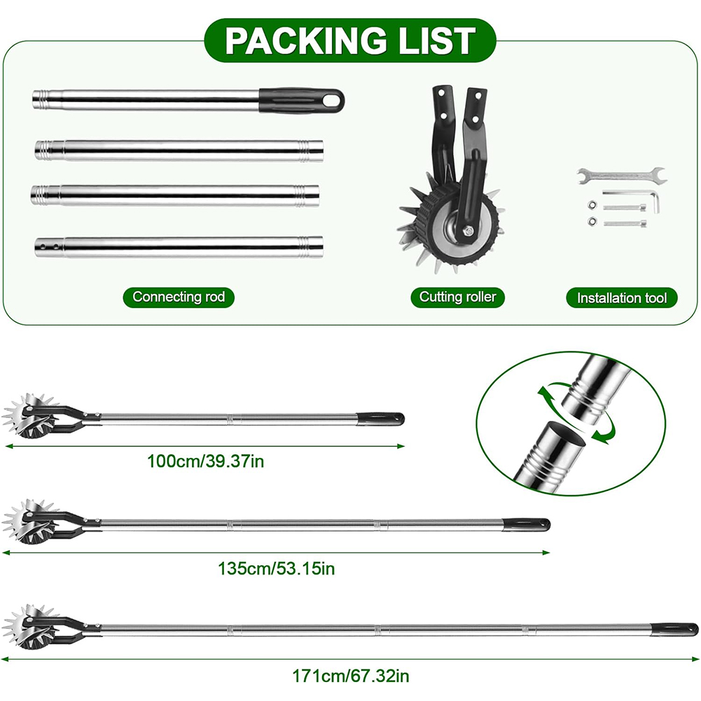 67 Inch/170 cm Wheel Rotary Ed - Gardening Tools Edger ulasan dan harga