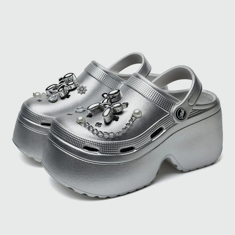 New Women's Silver Platform Cl - Gardening Tools For Women ulasan dan harga