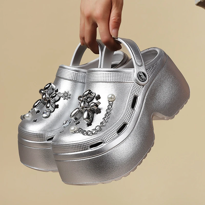 New Women's Silver Platform Cl - Gardening Tools For Women ulasan dan harga