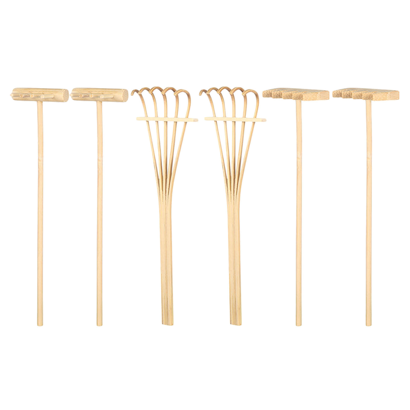 6Pcs Mini Sand Rake Set Bamboo - Zen Gardening Tools ulasan dan harga