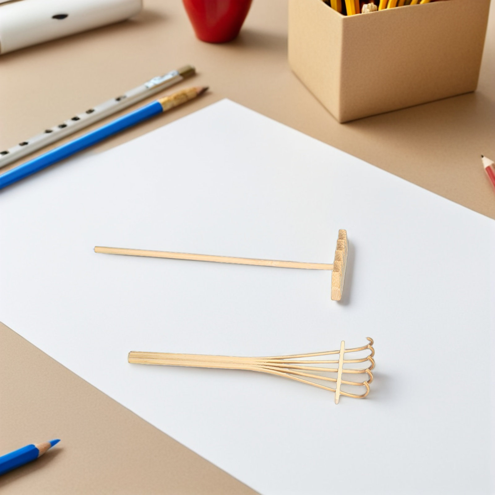 6Pcs Mini Sand Rake Set Bamboo - Zen Gardening Tools ulasan dan harga