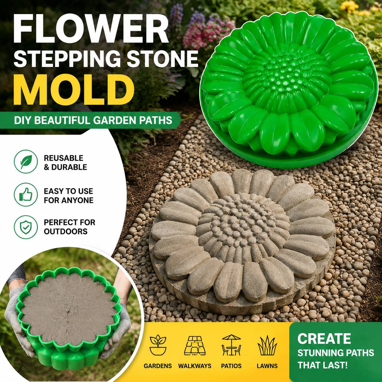 Sunflower Terrace Stone Mold S - Gardening Tool Diy ulasan dan harga