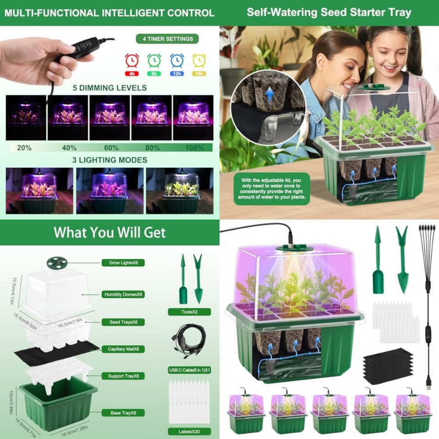 Seed Starter Tray with Light,  - Seed Starter Trays ulasan dan harga