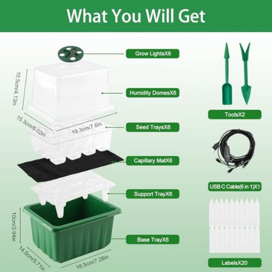 Seed Starter Tray with Light,  - Seed Starter Trays ulasan dan harga