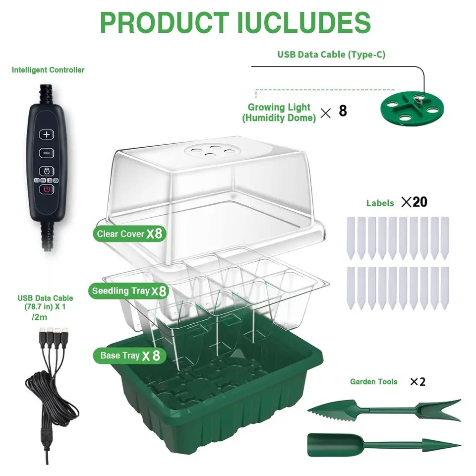 KEBINCPLED Full Spectrum USB 5 - Seed Starter Trays ulasan dan harga