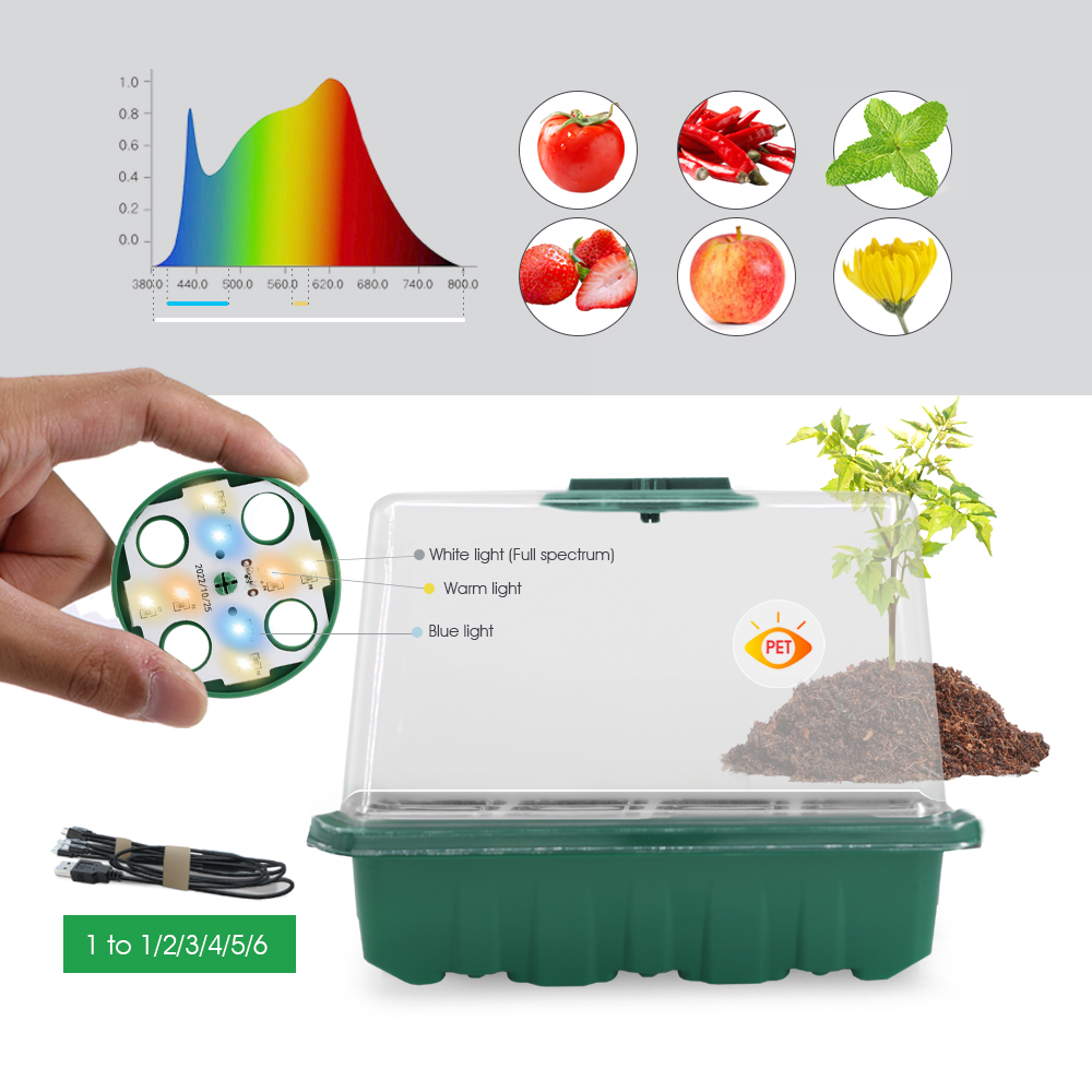 LED Nursery Pots with Grow Lig - Seed Starter Trays ulasan dan harga
