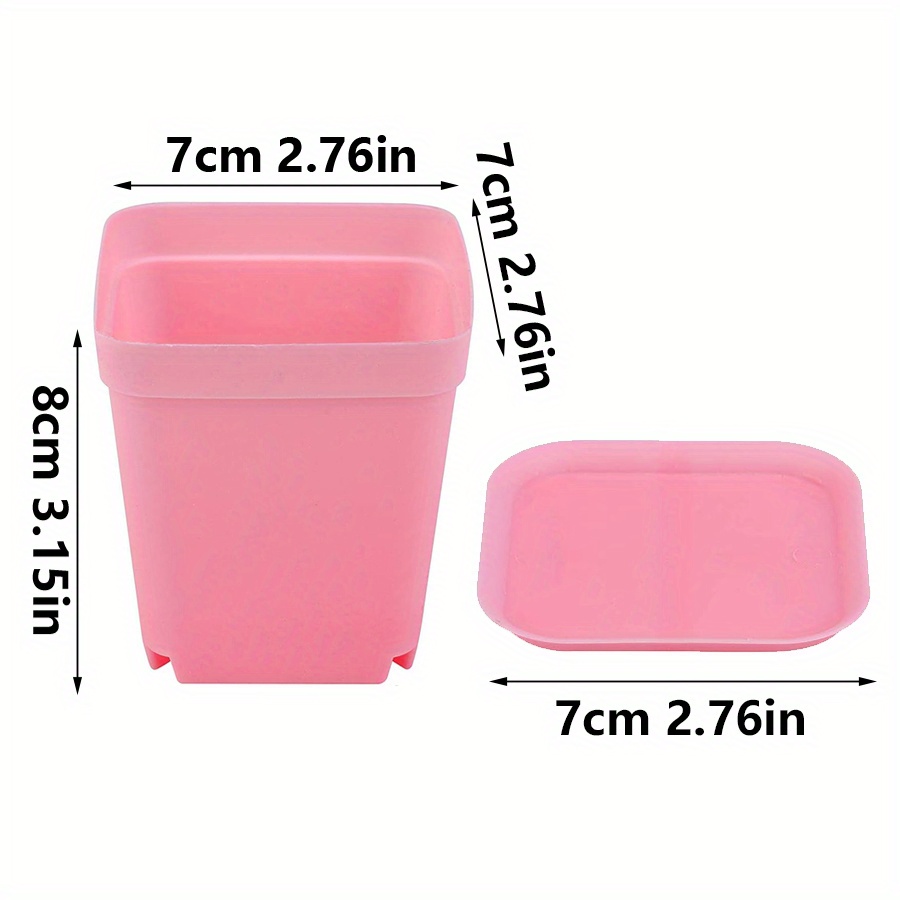 12pcs 7cm Plastic Square Pots  - Seed Starter Trays ulasan dan harga