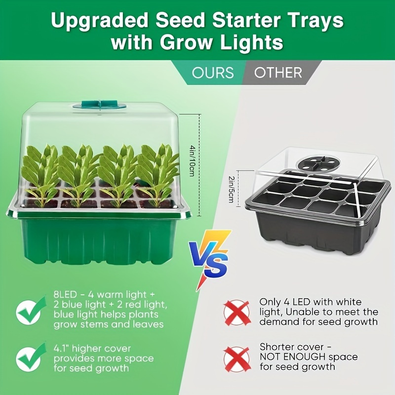 LED Grow Light Garden Plant Su - Seed Starter Trays ulasan dan harga