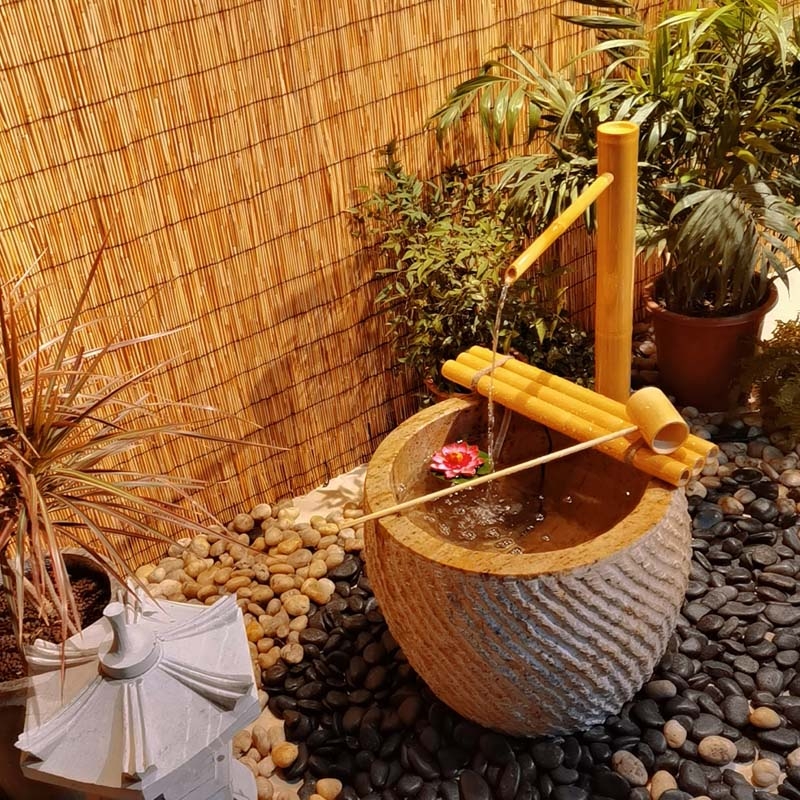 Japanese bamboo Jinglu stone b - Zen Gardening Tools ulasan dan harga
