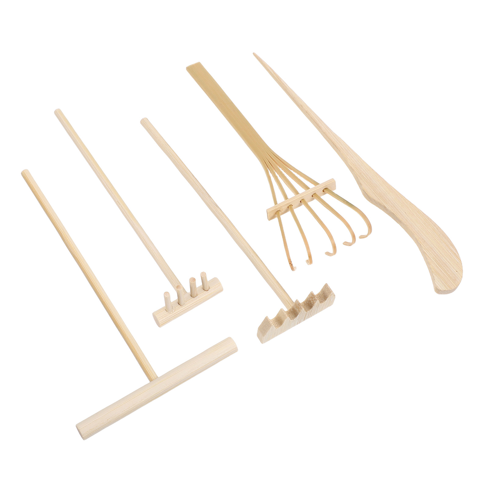5Pcs Mini Bamboo Zen Garden Ra - Zen Gardening Tools ulasan dan harga