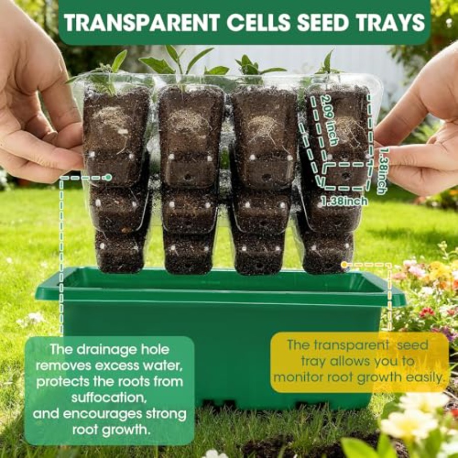 5 Packs Seed Starter Tray with - Seed Starter Trays ulasan dan harga