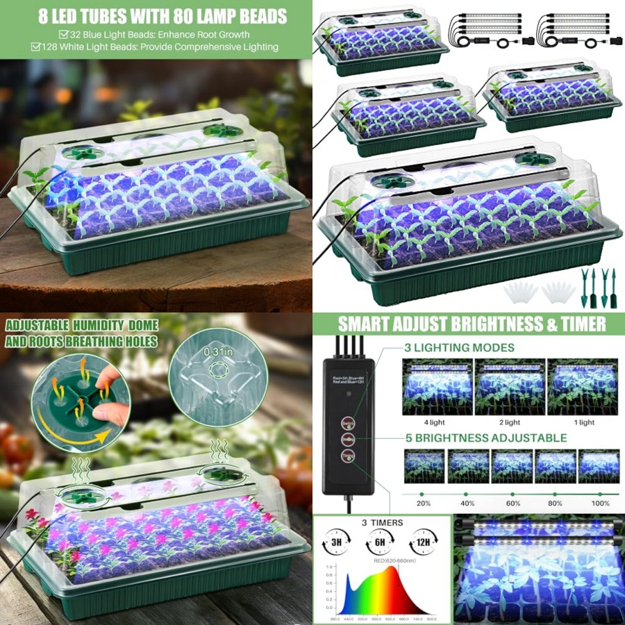 Pack Seed Starter Tray with Gr - Seed Starter Trays ulasan dan harga
