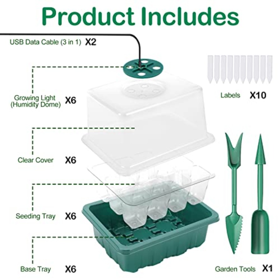 Seed Starter Tray with Light,  - Seed Starter Trays ulasan dan harga